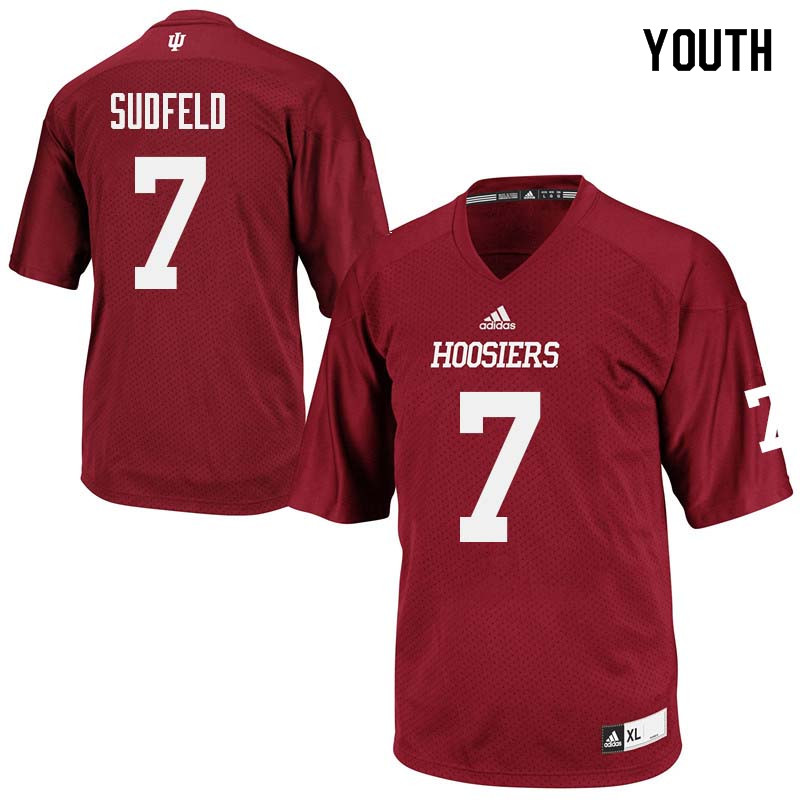 Youth #7 Nate Sudfeld Indiana Hoosiers College Football Jerseys Sale-Crimson
